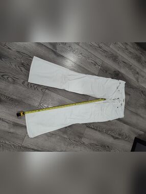 Frankie B. White Flare Wide-Leg Jeans